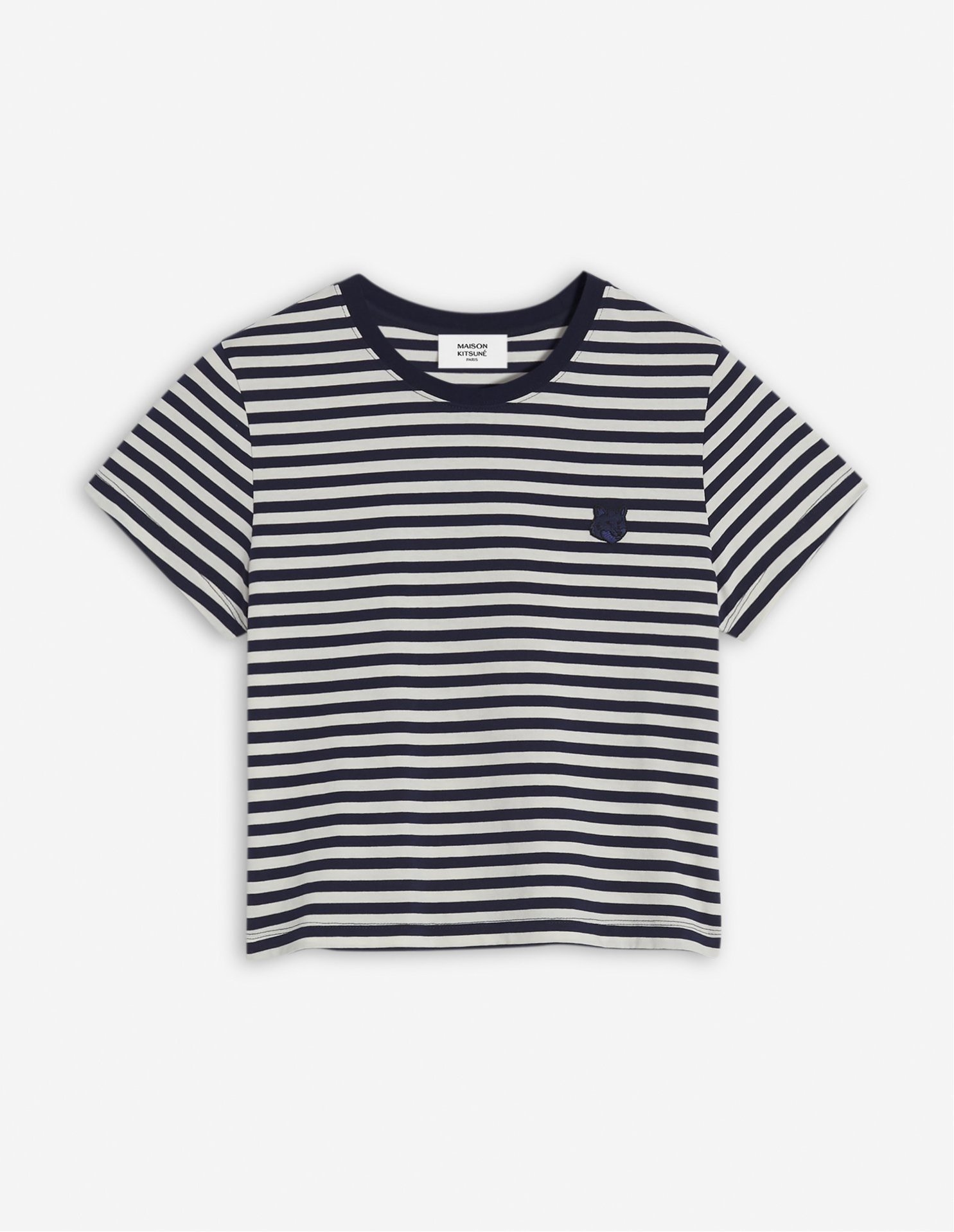 【メゾン キツネ/MAISON KITSUNE】のMAISON KITSUNE/BOLD FOX HEAD PATCH MULTI STRIPES BABY TEE-SHIRT 人気、トレンドファッション・服の通販 founy(ファニー) 　ファッション　Fashion　レディースファッション　Ladies' Fashion Online　トップス・カットソー　Tops/Tshirt　シャツ/ブラウス　Shirts/Blouses　パッチ　Patch　フィット　Fit　半袖　Short Sleeve　夏　Summer　S/S・春夏　Ss・Spring/Summer　 other-1|ID: prp329100004555356 ipo3291000000032526665