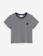 【メゾン キツネ/MAISON KITSUNE】のMAISON KITSUNE/BOLD FOX HEAD PATCH MULTI STRIPES BABY TEE-SHIRT 人気、トレンドファッション・服の通販 founy(ファニー) ファッション Fashion レディースファッション Ladies' Fashion Online トップス・カットソー Tops/Tshirt シャツ/ブラウス Shirts/Blouses パッチ Patch フィット Fit 半袖 Short Sleeve 夏 Summer S/S・春夏 Ss・Spring/Summer thumbnail INK BLUE/MILK|ID: prp329100004555356 ipo3291000000032526673