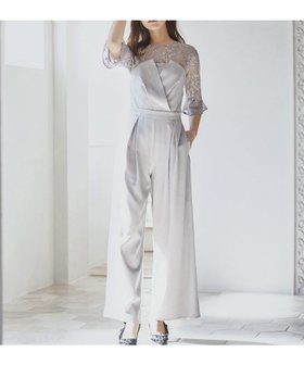 【ドレス/DRESS+】のレースブラウス ジャンプスーツ セットアップ パンツドレス パーティードレス 人気、トレンドファッション・服の通販 founy(ファニー) ファッション Fashion レディースファッション WOMEN セットアップ Setup パンツ Pants スーツ Suit セットアップ Set Up ドレス Dress レース Race |ID:prp329100004555770
