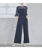 【ドレス/DRESS+】のレースブラウス ジャンプスーツ セットアップ パンツドレス パーティードレス ネイビー|ID: prp329100004555770 ipo3291000000032198849