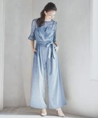 【ドレス/DRESS+】のレースブラウス ジャンプスーツ セットアップ パンツドレス パーティードレス ブルー|ID: prp329100004555770 ipo3291000000034562202