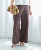 【ルクールブラン/le.coeur blanc】の《夏に向けた快適な1枚》麻ワイドクロップドパンツ ブラウン|ID: prp329100004555806 ipo3291000000032715438