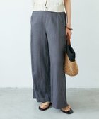 【ルクールブラン/le.coeur blanc】の《夏に向けた快適な1枚》麻ワイドクロップドパンツ D/グレー|ID: prp329100004555806 ipo3291000000032715439