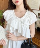 【その他のブランド/Other】のコットンワッシャー2WAYクロスフリルオフショルティアードワンピース オフホワイト|ID: prp329100004555815 ipo3291000000032895043
