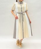 【アクシーズファム/axes femme】のストライプ配色シャツワンピース ベージュ|ID: prp329100004555834 ipo3291000000032199539