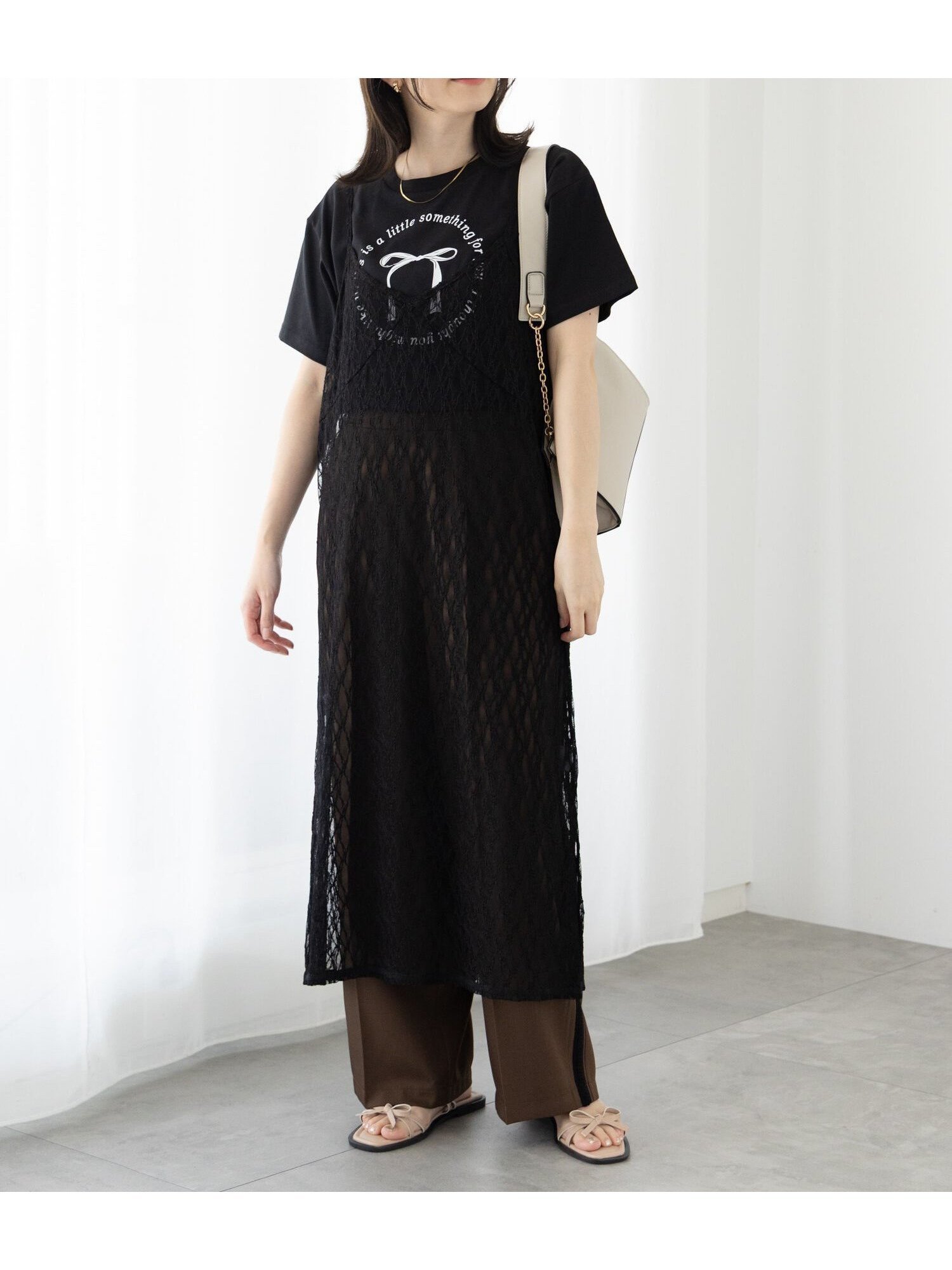 【テチチ/Te chichi】のチュールレースキャミワンピース インテリア・キッズ・メンズ・レディースファッション・服の通販 founy(ファニー) 　ファッション　Fashion　レディースファッション　WOMEN　ワンピース　Dress　キャミワンピース　No Sleeve Dresses　キャミワンピース　Cami Dress　ロング　Long　定番　Standard　ブラック|ID: prp329100004555850 ipo3291000000032250357