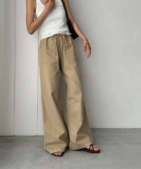 【キャナルジーン/CANAL JEAN】のEl mar コットンベイカーイージーパンツ 人気、トレンドファッション・服の通販 founy(ファニー) ファッション Fashion レディースファッション Ladies' Fashion Online パンツ Pants おすすめ Recommend コンパクト Compact シンプル Simple タンク Tank ドローコード Draw Cord バランス Balance ポケット Pocket ワーク Work |ID:prp329100004555897