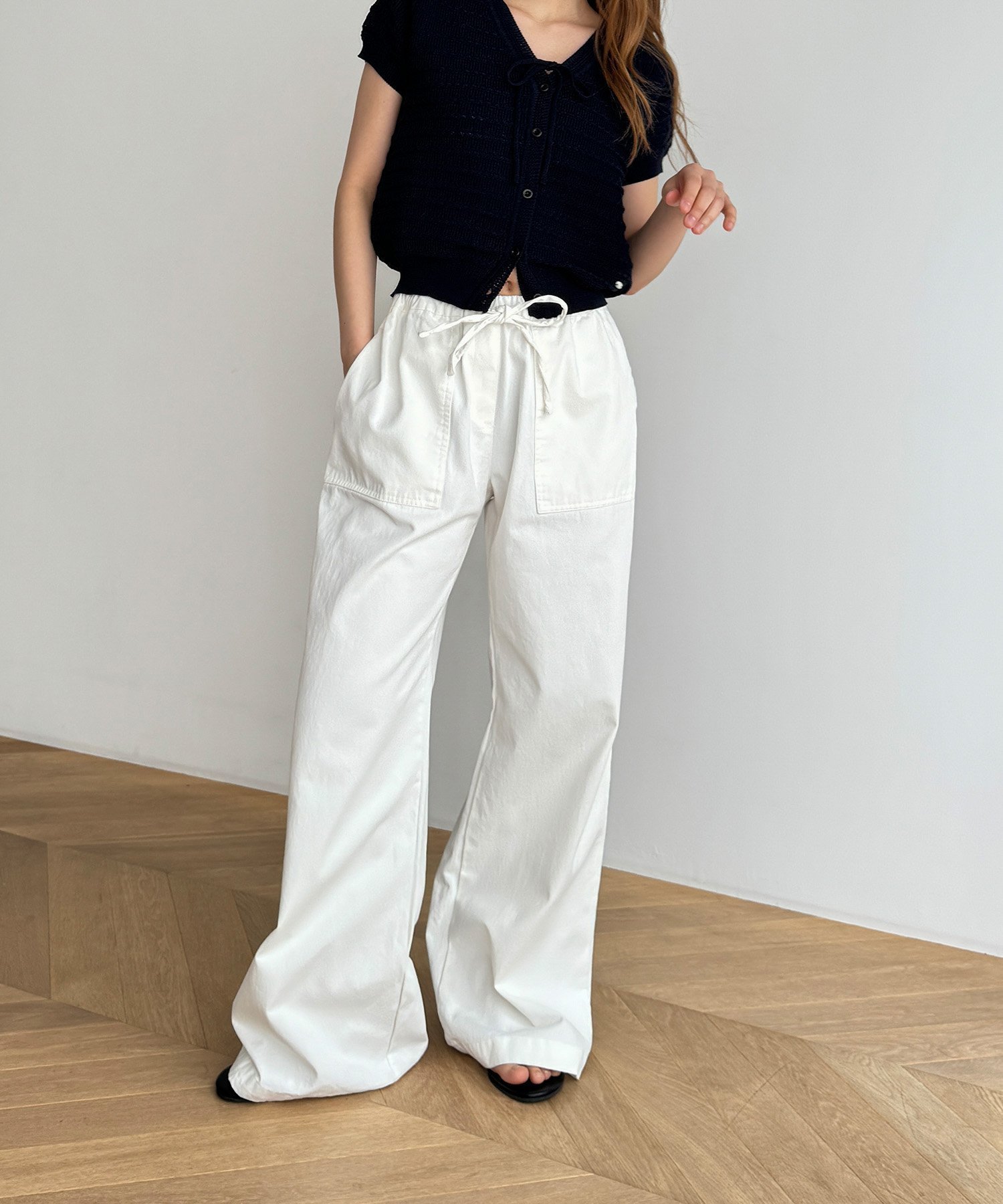 【キャナルジーン/CANAL JEAN】のEl mar コットンベイカーイージーパンツ インテリア・キッズ・メンズ・レディースファッション・服の通販 founy(ファニー) 　ファッション　Fashion　レディースファッション　Ladies' Fashion Online　パンツ　Pants　おすすめ　Recommend　コンパクト　Compact　シンプル　Simple　タンク　Tank　ドローコード　Draw Cord　バランス　Balance　ポケット　Pocket　ワーク　Work　アイボリー|ID: prp329100004555897 ipo3291000000032667968