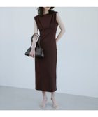 【アニュアンス/anuans】のフォルムタックナローワンピース BROWN|ID:prp329100004555953