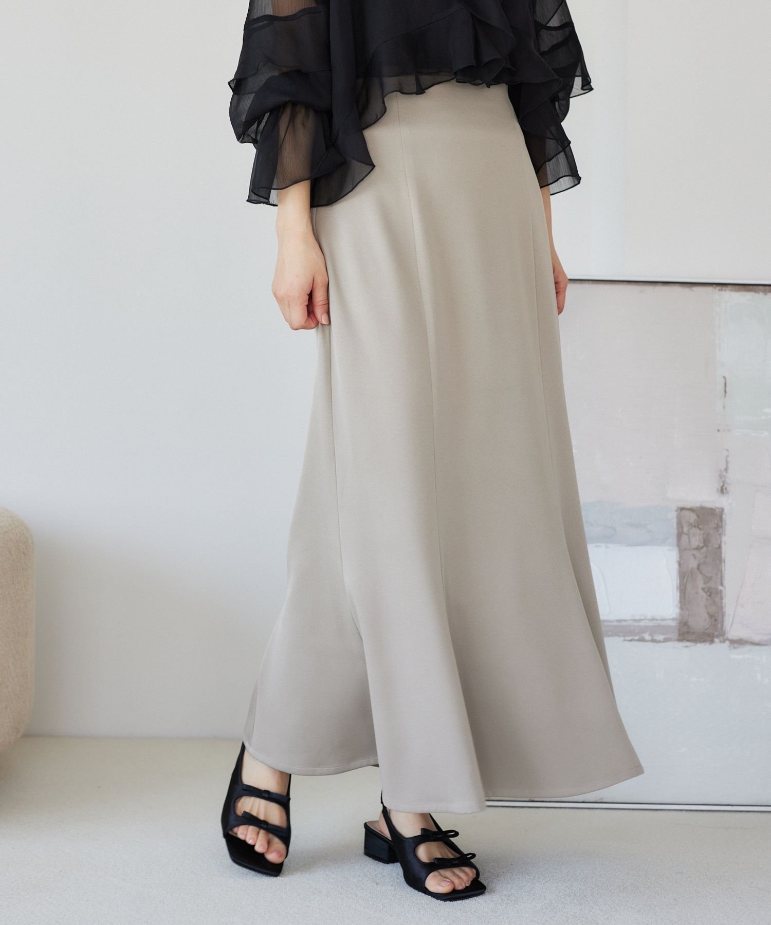 【ミスティ ウーマン/mysty woman】の美シルエットマーメイドスカート インテリア・キッズ・メンズ・レディースファッション・服の通販 founy(ファニー) 　ファッション　Fashion　レディースファッション　Fashion for Women　スカート　Skirts　おすすめ　Recommended / Our Picks　サンダル　Sandals, Summer Shoes　シンプル　Simple, Minimal　スニーカー　Sneakers, Trainers　ベーシック　Basic, Essential　マーメイド　Mermaid, Fishtail Silhouette　グレージュ52|ID: prp329100004556071 ipo3291000000032712345
