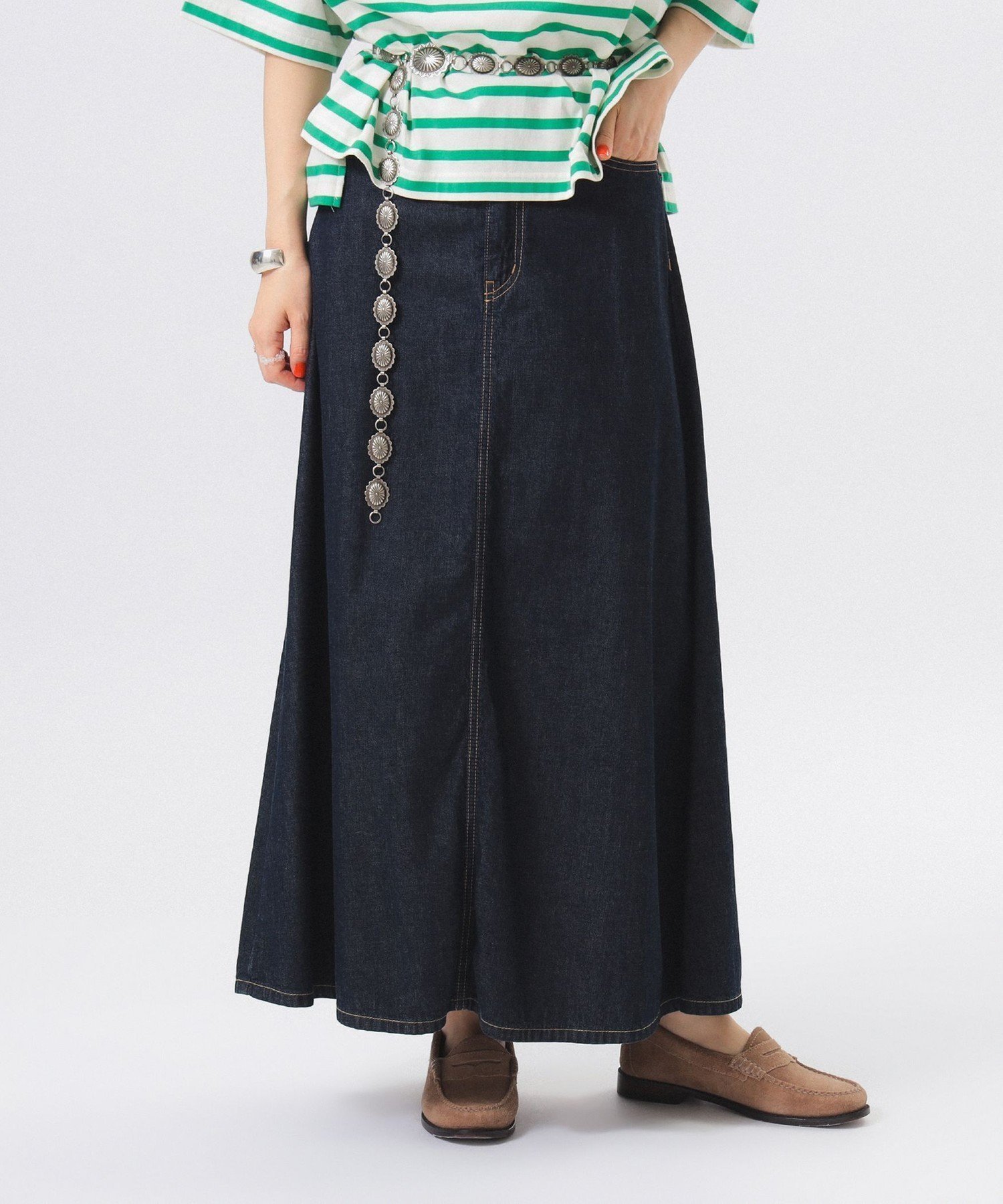 【ビームス ウイメン/BEAMS】のデニム 5ポケット マキシスカート 人気、トレンドファッション・服の通販 founy(ファニー) 　ファッション　Fashion　レディースファッション　WOMEN　スカート　Skirt　ストレッチ　Stretch　デニム　Denim　ポケット　Pocket　マキシ　Maxi　エレガント 上品　Elegant　定番　Standard　 other-1|ID: prp329100004556078 ipo3291000000032304011