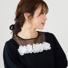 【ローズティアラ/Rose Tiara】のドットチュールカットソー 人気、トレンドファッション・服の通販 founy(ファニー) ファッション Fashion レディースファッション Fashion for Women トップス・カットソー Cut & Sew Tops カットソー・ベーシックTシャツ Cut-and-Sewn Tops / Stretch Tees & Basics インド Indian Textile オレンジ Orange カットソー Cut and Sewn Top シルケット Silket, Silky Cotton フラワー Flower, Floral モチーフ Motif, Design Theme エレガント 上品 Elegant 人気 Popular, Best Seller 夏 Summer 定番 Standard, Basic Item thumbnail ブラック|ID: prp329100004556119 ipo3291000000032723542