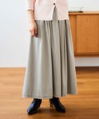【ルクールブラン/le.coeur blanc】のナイロンタックギャザーダブルヘムスカート グレージュ|ID: prp329100004556148 ipo3291000000032726223