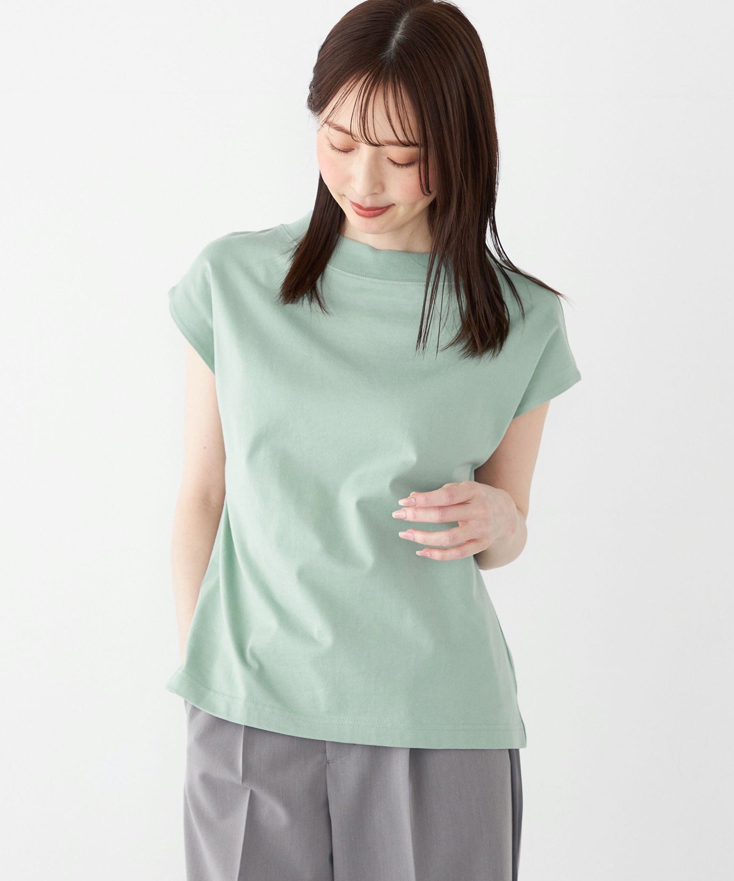 【シップス フォー ウィメン/SHIPS】のSHIPS Colors 40/2 天竺 ボートネック トップス インテリア・キッズ・メンズ・レディースファッション・服の通販 founy(ファニー) 　ファッション　Fashion　レディースファッション　WOMEN　トップス・カットソー　Tops/Tshirt　2025年　2025　2025春夏・S/S　Ss,Spring/Summer,2025　シンプル　Simple　スリーブ　Sleeve　フレンチ　French　ボトム　Bottom　エレガント 上品　Elegant　日本製　Made In Japan　無地　Plain Color　ビジネス 仕事 通勤　Business　ライトグリーン|ID: prp329100004556160 ipo3291000000032305004