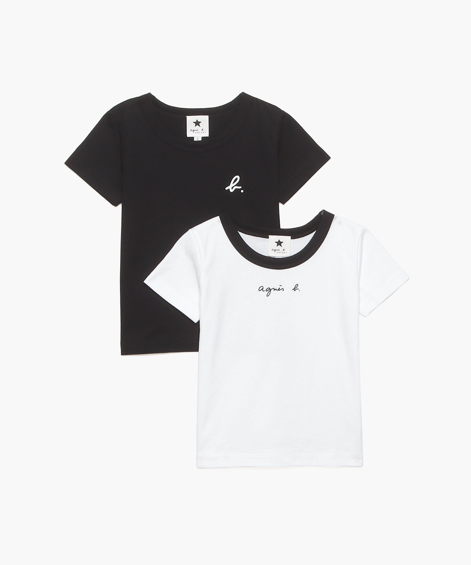 【アニエスベー ファム/agnes b. / KIDS】のJPT1 E TS キッズ Tシャツ 2枚組 人気、トレンドファッション・服の通販 founy(ファニー) 　ファッション　Fashion　キッズファッション　Fashion for Kids　おすすめ　Recommended / Our Picks　ギフト プレゼント　Gift / Present　パイピング　Piping, Trim Design　フィット　Fit, Slim Fit　プリント　Print, Printed Pattern　ボックス　Boxy, Box Shape　ボーダー　Border, Stripe　半袖　Short Sleeve, Half Sleeve　定番　Standard, Basic Item　 other-1|ID: prp329100004556185 ipo3291000000032971294