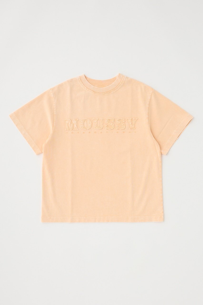【マウジー/moussy】のWASHED PATCH MOUSSY Tシャツ インテリア・キッズ・メンズ・レディースファッション・服の通販 founy(ファニー) 　ファッション　Fashion　レディースファッション　WOMEN　トップス・カットソー　Tops/Tshirt　シャツ/ブラウス　Shirts/Blouses　ロング / Tシャツ　T-Shirts　おすすめ　Recommend　シンプル　Simple　ダメージ　Damage　L/ORG1|ID: prp329100004556187 ipo3291000000032319491