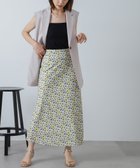 【ナノ ユニバース/nano universe】のボカシプリントロングスカート イエロー|ID: prp329100004556211 ipo3291000000032654313