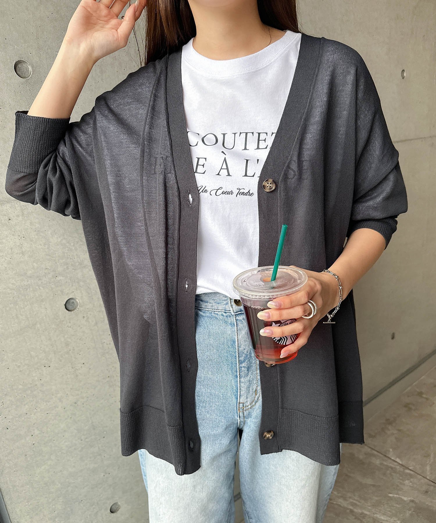 【アンドミー/andme】のUVカット 接触冷感 シアー カーディガン インテリア・キッズ・メンズ・レディースファッション・服の通販 founy(ファニー) 　ファッション　Fashion　レディースファッション　Fashion for Women　トップス・カットソー　Cut & Sew Tops　カーディガン・羽織り　Layered Style Cardigans　おすすめ　Recommended / Our Picks　カーディガン　Cardigan, Knitwear　シアー　Sheer, See-Through　バランス　Balance, Style Balance　ベーシック　Basic, Essential　ボトム　Bottoms, Lower Wear　スミクロ|ID: prp329100004556217 ipo3291000000033505884