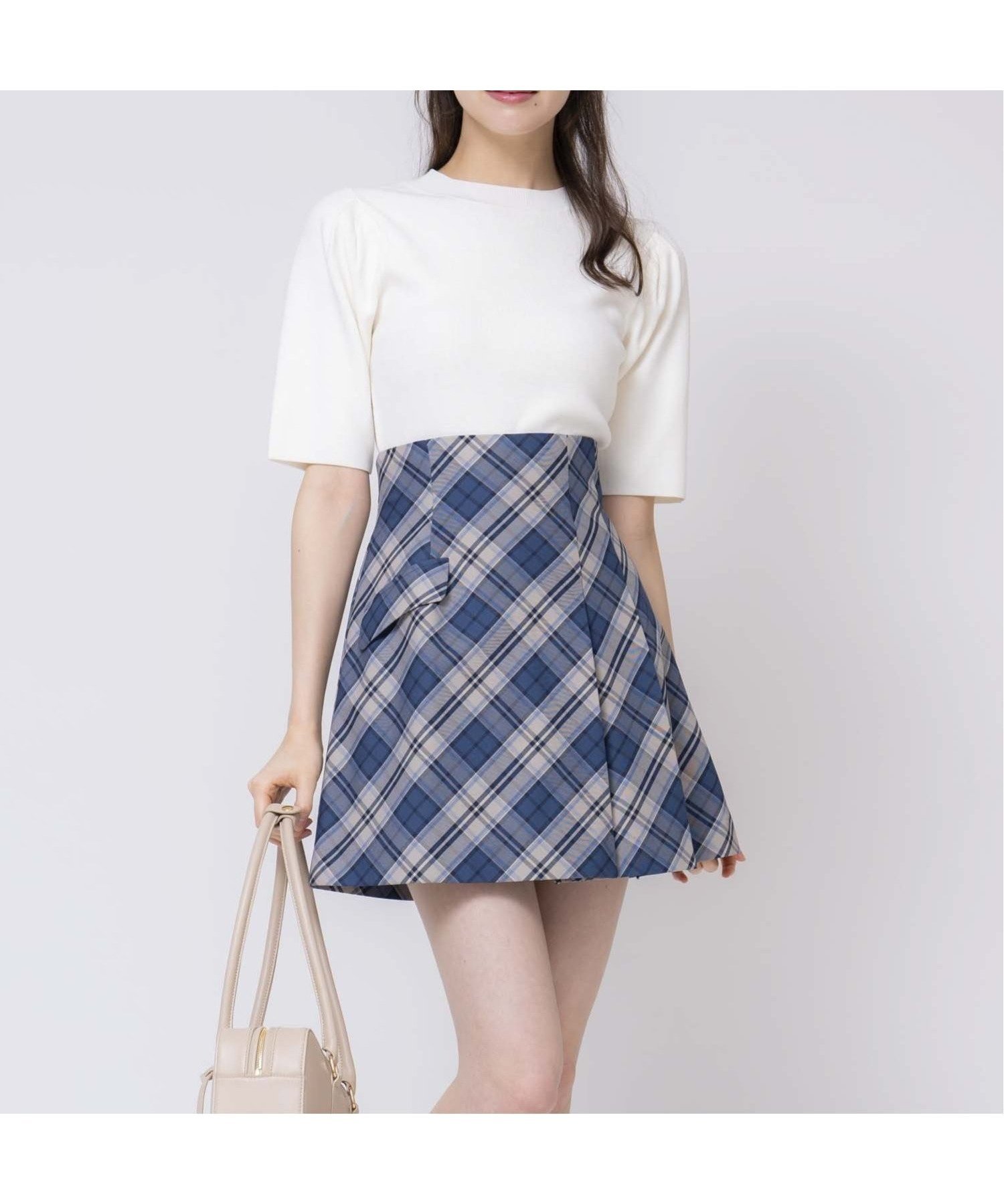 【ノエラ/Noela】のチェックミニスカート インテリア・キッズ・メンズ・レディースファッション・服の通販 founy(ファニー) 　ファッション　Fashion　レディースファッション　Ladies' Fashion Online　スカート　Skirt　ミニスカート　Mini Skirts　チェック　Check　ポケット　Pocket　ミニスカート　Mini Skirt　台形　Trapezoid　ネイビー|ID: prp329100004556220 ipo3291000000032622675