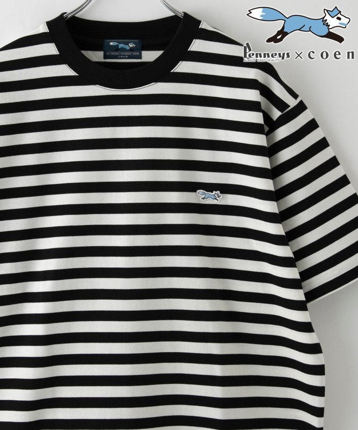 【コーエン/COEN】のPenneys(ぺニーズ)別注ワンポイントボーダーTシャツ インテリア・キッズ・メンズ・レディースファッション・服の通販 founy(ファニー) https://founy.com/ ファッション Fashion レディースファッション WOMEN トップス・カットソー Tops/Tshirt シャツ/ブラウス Shirts/Blouses ロング / Tシャツ T-Shirts コレクション Collection シンプル Simple スタイリッシュ Stylish フォックス Fox ボーダー Border 別注 Special Order リラックス Relax ワンポイント One Point おすすめ Recommend |ID: prp329100004556248 ipo3291000000032383227