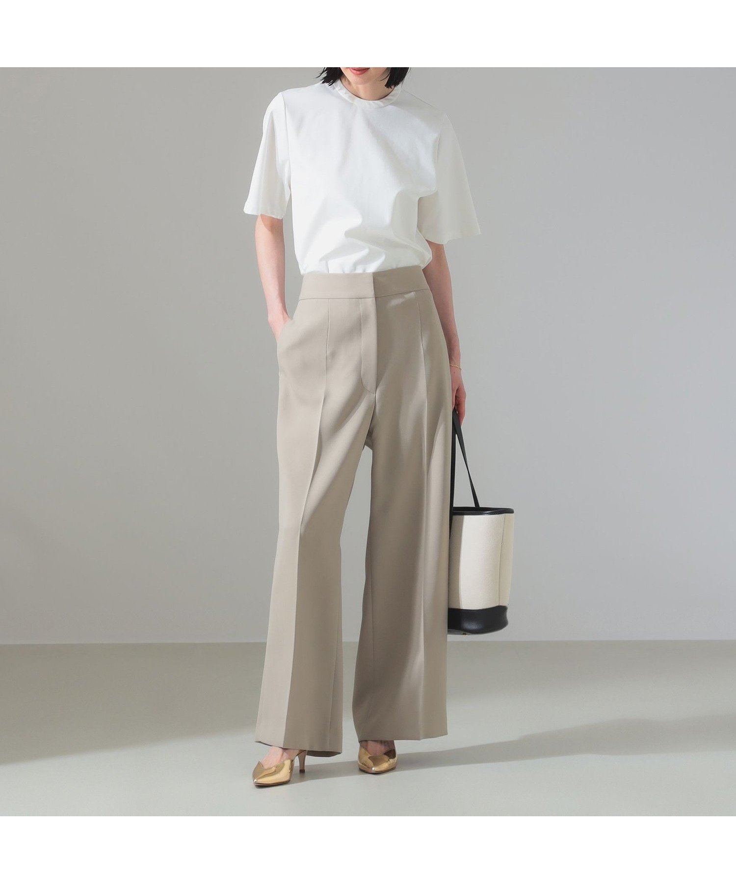 【デミルクス ビームス/Demi-Luxe BEAMS】のバックファスナー ポンチTシャツ インテリア・キッズ・メンズ・レディースファッション・服の通販 founy(ファニー) 　ファッション　Fashion　レディースファッション　WOMEN　トップス・カットソー　Tops/Tshirt　シャツ/ブラウス　Shirts/Blouses　ロング / Tシャツ　T-Shirts　バッグ　Bag　インナー　Inner　カットソー　Cut And Sew　シンプル　Simple　ジャケット　Jacket　エレガント 上品　Elegant　WHITE|ID: prp329100004556333 ipo3291000000032204336