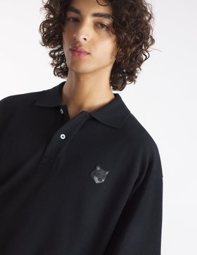 【メゾン キツネ/MAISON KITSUNE / MEN】のMaison Kitsune/BOLD FOX HEAD PATCH OVERSIZE POLO 人気、トレンドファッション・服の通販 founy(ファニー) ファッション Fashion メンズファッション Fashion for Men 冬 Winter / This Winter パッチ Patch, Appliqué 半袖 Short Sleeve, Half Sleeve 無地 Plain, Solid Color A/W・秋冬 Autumn/Winter |ID:prp329100004556392