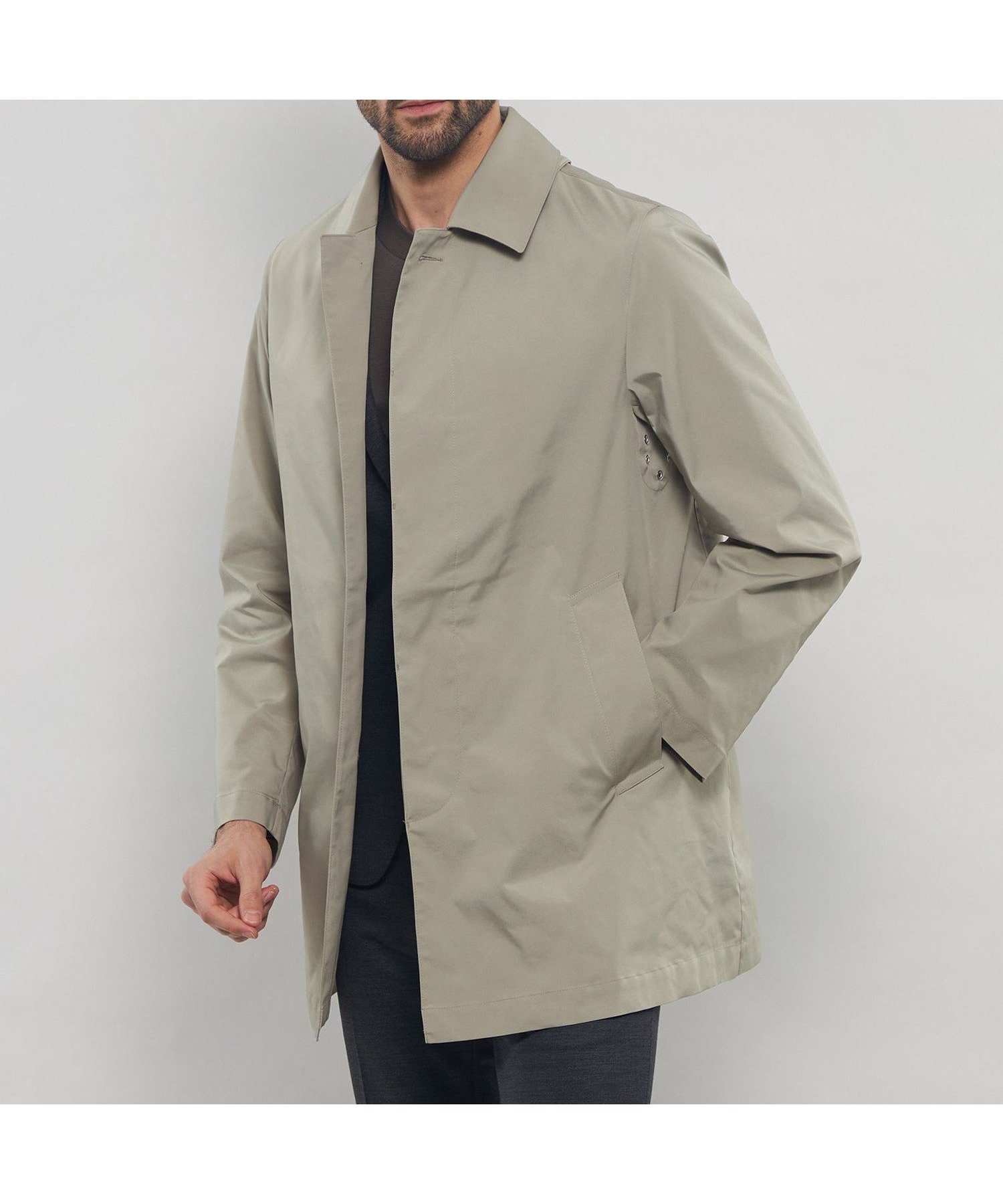 【マッキントッシュ ロンドン/MACKINTOSH LONDON / MEN】の【DUNFORD SHORT】ストレッチメモリーツイルステンカラーコート インテリア・キッズ・メンズ・レディースファッション・服の通販 founy(ファニー) 　ファッション　Fashion　メンズファッション　Fashion for Men　ストレッチ　Stretch, Stretchy Fabric　ツイル　Twist, Twisted Detail　モダン　Modern, Contemporary　春　Spring　秋　Autumn　グレージュ|ID: prp329100004556441 ipo3291000000033579929