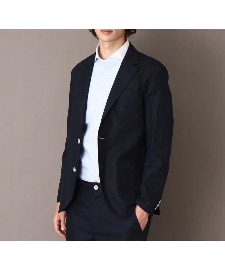 【ドレステリア/DRESSTERIOR / MEN】の【Safari5月号掲載】【セットアップ可】リネンコットンジャケット インテリア・キッズ・メンズ・レディースファッション・服の通販 founy(ファニー) 　ファッション　Fashion　メンズファッション　Men's Style Online　セットアップ　Setup/Men　オーガニック　Organic　春　Spring　5月号　May Issue　ジャケット　Jacket　セットアップ　Set Up　雑誌　Magazine　テーラード　Tailored　ドレス　Dress　別注　Special Order　リネン　Linen　S/S・春夏　Ss・Spring/Summer　夏　Summer　ネイビー|ID: prp329100004556541 ipo3291000000032659806