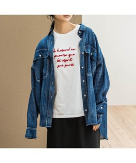 【メイソングレイ/MAYSON GREY】のシアーデニムオーバーシャツ≪洗濯機で洗える≫ 人気、トレンドファッション・服の通販 founy(ファニー) ファッション Fashion レディースファッション Fashion for Women トップス・カットソー Cut & Sew Tops シャツ・ブラウス・オフィスカジュアル Elegant Blouses & Button-Ups 洗える Machine Washable キャミ Camisole, Cami Top シアー Sheer, See-Through シフォン Chiffon, Lightweight Fabric タンク Tank Top, Sleeveless Top デニム Denim, Jeans Material 長袖 Long Sleeve, Full Sleeve パターン Pattern, Design Print フラップ Flap, Flap Pocket ポケット Pocket, Pocket Detail ロング Long, Long-Length |ID:prp329100004556542