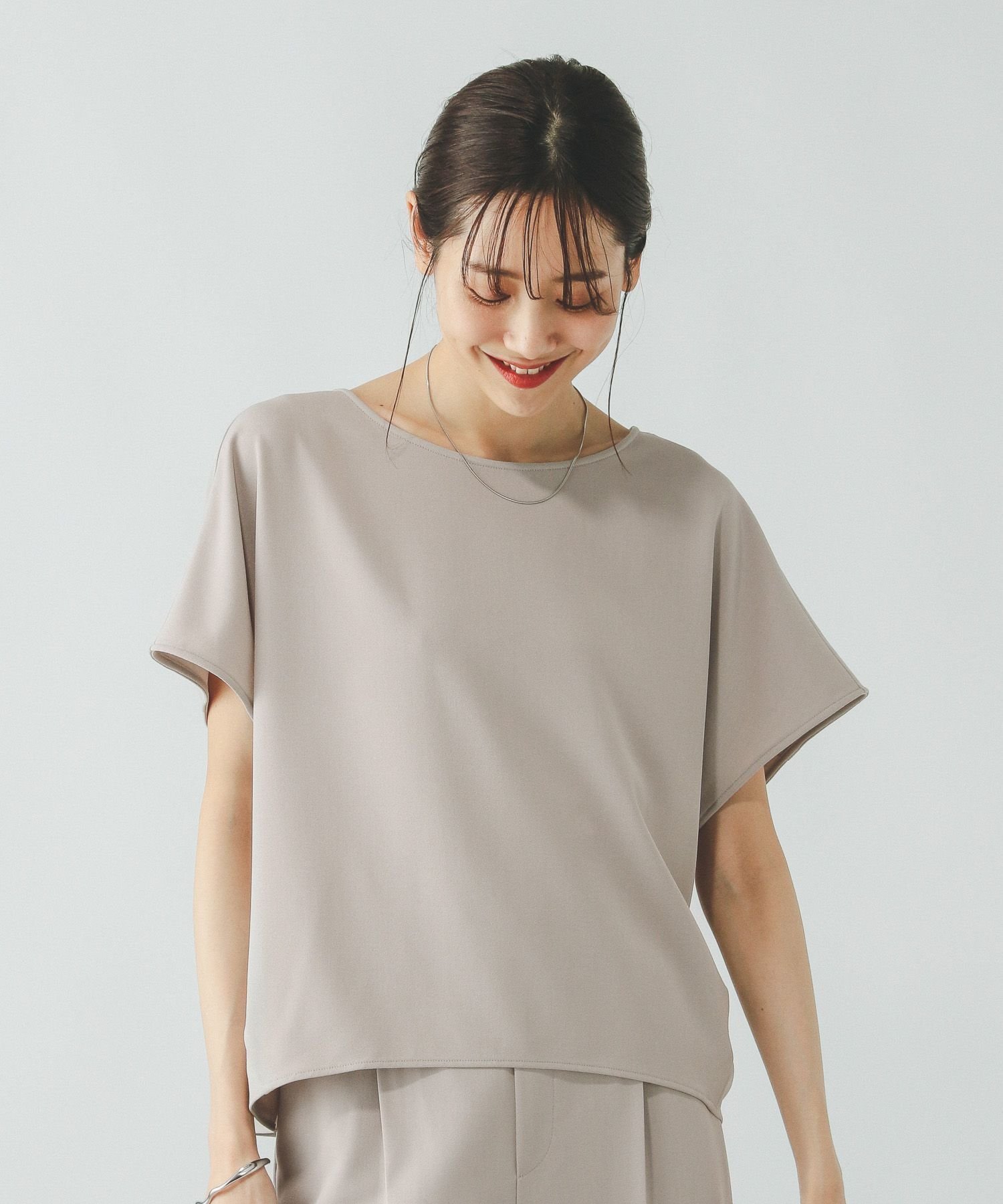 【グローバルワーク/GLOBAL WORK】のリラックススマートセットアップTブラウス/320555 人気、トレンドファッション・服の通販 founy(ファニー) 　ファッション　Fashion　レディースファッション　Ladies' Fashion Online　トップス・カットソー　Tops/Tshirt　シャツ/ブラウス　Shirts/Blouses　おすすめ　Recommend　シンプル　Simple　ストレッチ　Stretch　ストレート　Straight　セットアップ　Set Up　夏　Summer　春　Spring　 other-1|ID: prp329100004556550 ipo3291000000032582818