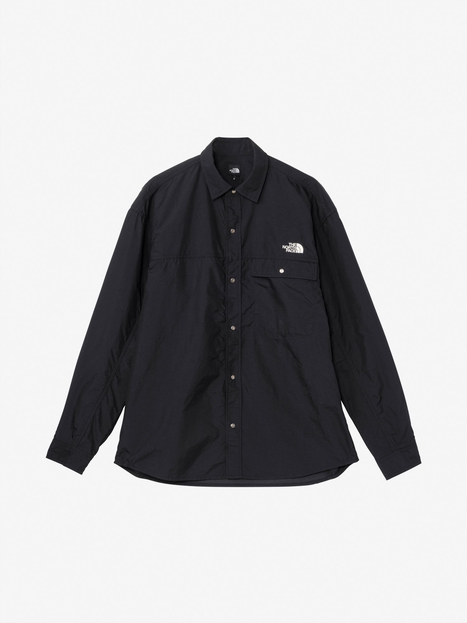 【ザ ノース フェイス/THE NORTH FACE】の【公式】ロングスリーブヌプシシャツ(ユニセックス) インテリア・キッズ・メンズ・レディースファッション・服の通販 founy(ファニー) 　ファッション　Fashion　レディースファッション　Fashion for Women　トップス・カットソー　Cut & Sew Tops　シャツ・ブラウス・オフィスカジュアル　Elegant Blouses & Button-Ups　アウトドア　Outdoor Clothing　ドット　Polka Dot, Dot Pattern　バランス　Balance, Style Balance　フロント　Front, Front Design　ボックス　Boxy, Box Shape　長袖　Long Sleeve, Full Sleeve　ブラック|ID: prp329100004556556 ipo3291000000034012555