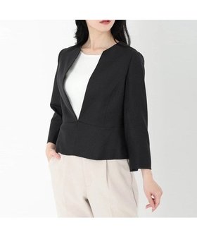 【ストロベリーフィールズ/STRAWBERRY FIELDS】の7分袖ペプラムジャケット 人気、トレンドファッション・服の通販 founy(ファニー) ファッション Fashion レディースファッション Ladies' Fashion Online アウター Coat Outerwear ジャケット Jackets ジャケット Jacket ペプラム Peplum |ID:prp329100004556570