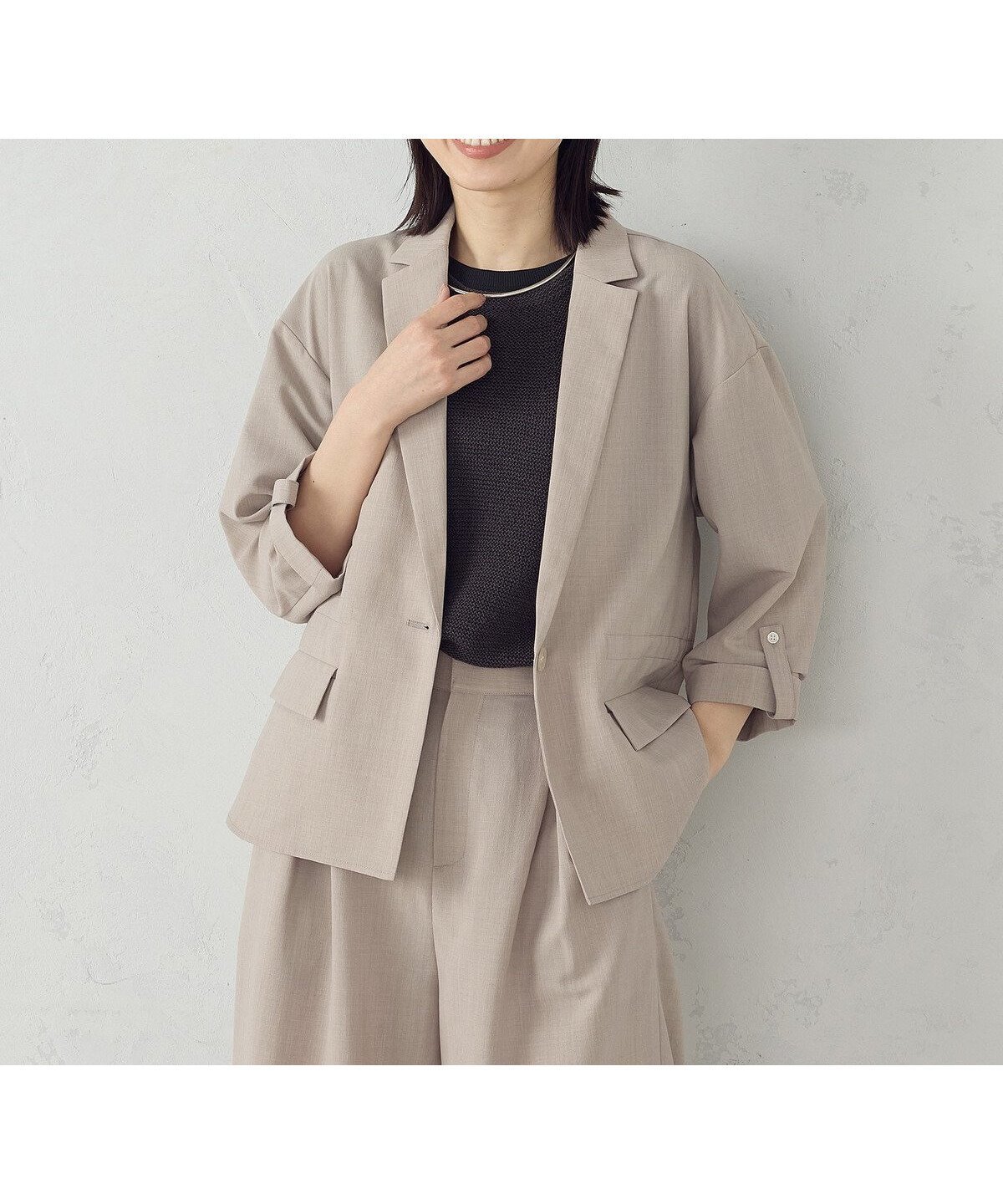 【コムサイズム/COMME CA ISM】の【セットアップ対応】テーラード シャツジャケット 人気、トレンドファッション・服の通販 founy(ファニー) 　ファッション　Fashion　レディースファッション　WOMEN　アウター　Coat Outerwear　ジャケット　Jackets　ジャケット　Jacket　スリーブ　Sleeve　セットアップ　Set Up　テーラード　Tailored　ポケット　Pocket　ラウンド　Round　ロールアップ　Roll Up　 other-1|ID: prp329100004556616 ipo3291000000032351881