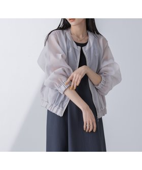 【ナノ ユニバース/nano universe】のシアーブルゾン(セットアップ可) 人気、トレンドファッション・服の通販 founy(ファニー) ファッション Fashion レディースファッション WOMEN アウター Coat Outerwear ブルゾン Blouson/Jackets ウォッシャブル Washable カーディガン Cardigan シアー Sheer セットアップ Set Up フロント Front ロング Long |ID:prp329100004556640
