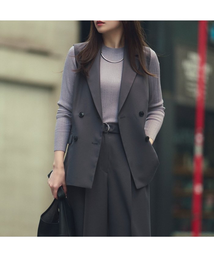 【ナチュラル ビューティー ベーシック/NATURAL BEAUTY BASIC】のリラクシーツイルシリーズ ダブルブレストテーラードジレ インテリア・キッズ・メンズ・レディースファッション・服の通販 founy(ファニー) https://founy.com/ 雑誌掲載アイテム Magazine Items ファッション雑誌 Fashion Magazines オッジ Oggi ファッション Fashion レディースファッション WOMEN アウター Coat Outerwear トップス・カットソー Tops/Tshirt ベスト/ジレ Gilets/Vests おすすめ Recommend キャミソール Camisole ダブル Double ツイル Twill トレンド Trend バランス Balance ベーシック Basic 半袖 Short Sleeve 定番 Standard 長袖 Long Sleeve 雑誌 Magazine |ID: prp329100004556644 ipo3291000000032206836