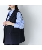 【ナチュラル ビューティー ベーシック/NATURAL BEAUTY BASIC】のリラクシーツイルシリーズ ダブルブレストテーラードジレ ネイビー|ID: prp329100004556644 ipo3291000000032206839