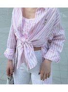 【リリーブラウン/Lily Brown】のLily Bearシアーオーバーシャツ 人気、トレンドファッション・服の通販 founy(ファニー) ファッション Fashion レディースファッション WOMEN トップス・カットソー Tops/Tshirt シャツ/ブラウス Shirts/Blouses おすすめ Recommend キャミソール Camisole クロップド Cropped スカーフ Scarf ストライプ Stripe セットアップ Set Up フロント Front 人気 Popularity 夏 Summer 無地 Plain Color thumbnail LPNK[061]|ID: prp329100004556680 ipo3291000000032294626