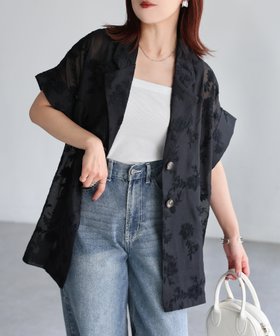 【リベリー/Riberry】の刺繍レース半袖シャツジャケット 人気、トレンドファッション・服の通販 founy(ファニー) ファッション Fashion レディースファッション WOMEN アウター Coat Outerwear ジャケット Jackets カーゴパンツ Cargo Pants コンパクト Compact シアー Sheer シンプル Simple ジャケット Jacket スラックス Slacks デニム Denim トレンド Trend 定番 Standard 半袖 Short Sleeve メンズ Mens リネン Linen レース Race |ID:prp329100004556687