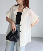 【リベリー/Riberry】のシアー半袖シャツジャケット 人気、トレンドファッション・服の通販 founy(ファニー) ファッション Fashion レディースファッション Fashion for Women アウター Coat / Outerwear Collection レディースジャケット・軽アウター Jackets コンパクト Compact, Small Size サマー Summer, Summer Style シアー Sheer, See-Through シンプル Simple, Minimal ジャケット Jacket, Outerwear スラックス Slacks, Dress Pants タンク Tank Top, Sleeveless Top デニム Denim, Jeans Material トレンド Trend, Trending Now バルーン Balloon, Balloon Silhouette 半袖 Short Sleeve, Half Sleeve リネン Linen, Linen Fabric ワンポイント One Point, Statement Accent 夏 Summer エレガント 上品 Elegant thumbnail アイボリー|ID: prp329100004556689 ipo3291000000032628909
