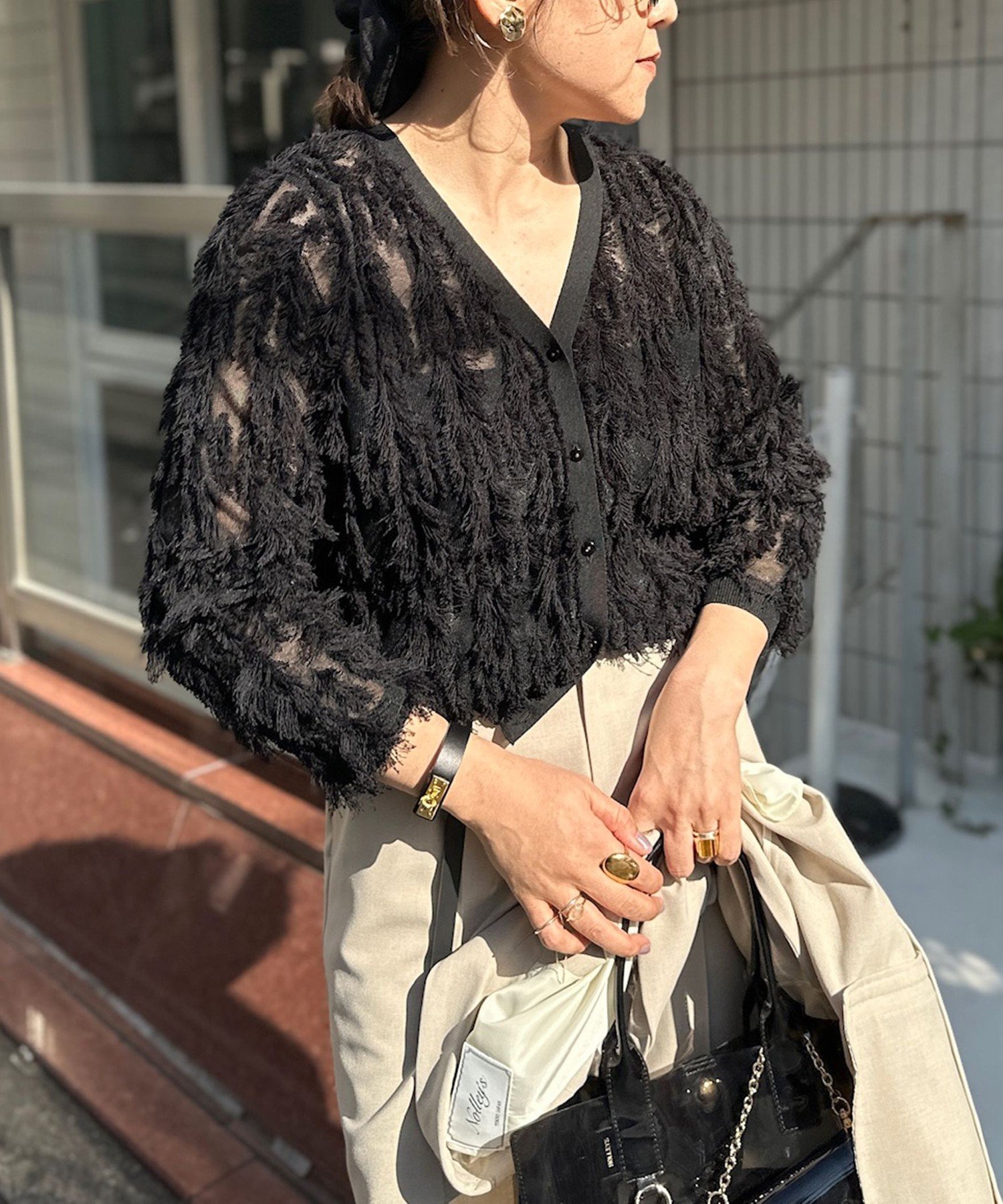 【ノーリーズ/NOLLEY'S】の《アンサンブル対応》《手洗い可能》カットフリンジ2WAYカーディガン インテリア・キッズ・メンズ・レディースファッション・服の通販 founy(ファニー) 　ファッション　Fashion　レディースファッション　WOMEN　トップス・カットソー　Tops/Tshirt　カーディガン　Cardigans　アンサンブル　Knit Ensemble　2025年　2025　2025春夏・S/S　Ss,Spring/Summer,2025　おすすめ　Recommend　アンサンブル　Ensemble　カーディガン　Cardigan　デニム　Denim　ベスト　Vest　ボトム　Bottom　ワイド　Wide　夏　Summer　ブラック|ID: prp329100004556709 ipo3291000000032295088