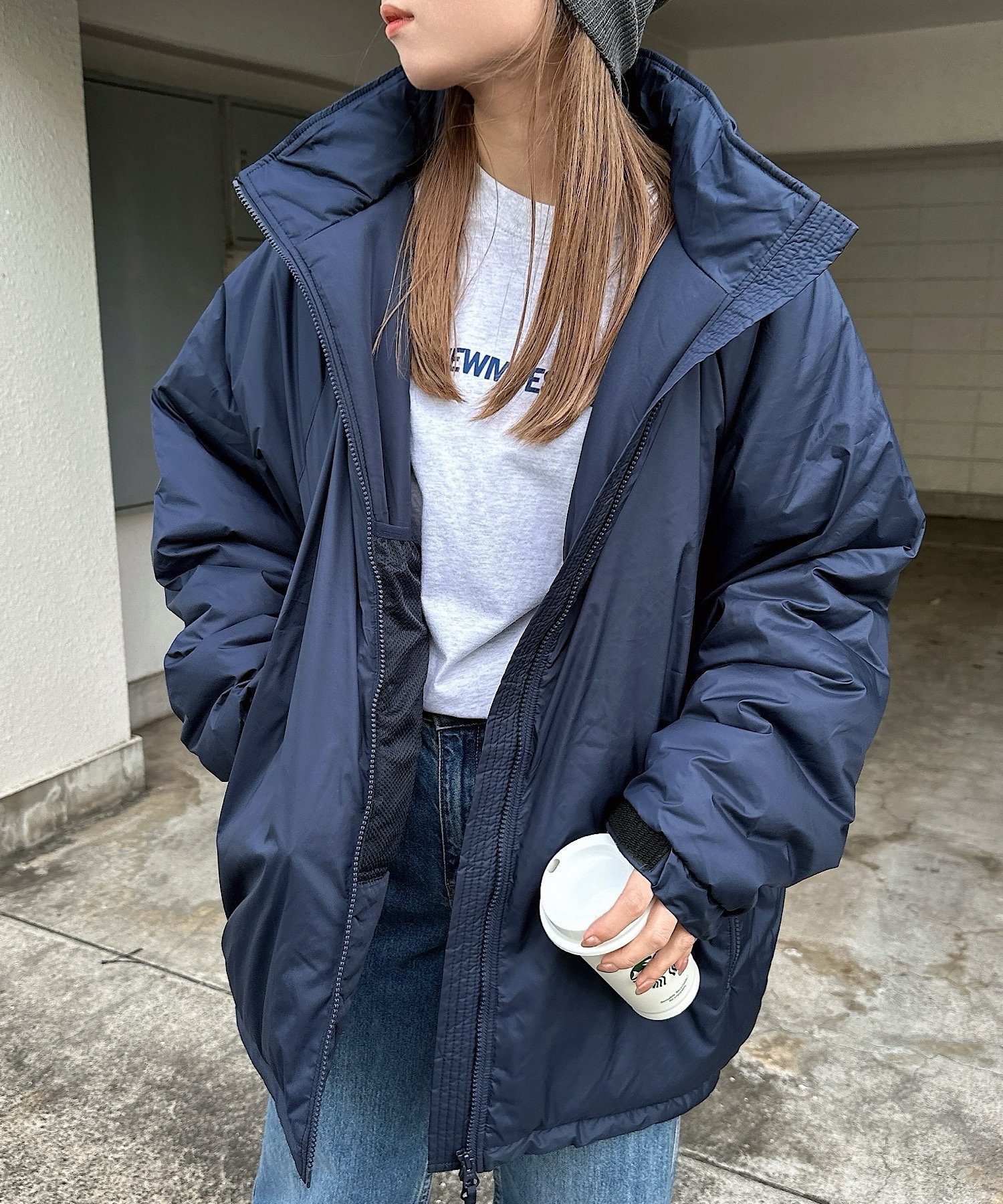 【アンドミー/andme】のダブルジップ 2way ソロナ 中綿 ジャケット ANME アンメ インテリア・キッズ・メンズ・レディースファッション・服の通販 founy(ファニー) 　ファッション　Fashion　レディースファッション　Fashion for Women　アウター　Coat / Outerwear Collection　レディースジャケット・軽アウター　Jackets　軽量　Lightweight, Ultra Light　シンプル　Simple, Minimal　ジャケット　Jacket, Outerwear　スタンド　Stand Collar, Upright Stand　タフタ　Taffeta, Structured Fabric　フロント　Front, Front Design　ポケット　Pocket, Pocket Detail　メッシュ　Mesh, Net Fabric　ループ　Loop, Loop Knit　ネイビー|ID: prp329100004556717 ipo3291000000033501271
