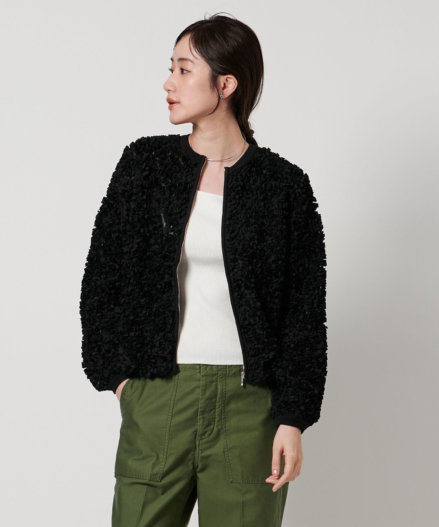 【ユナイテッドアローズ/UNITED ARROWS】のフラワー チュール ブルゾン 人気、トレンドファッション・服の通販 founy(ファニー) 　ファッション　Fashion　レディースファッション　WOMEN　アウター　Coat Outerwear　ブルゾン　Blouson/Jackets　タイトスカート　Tight Skirt　チュール　Tulle　デニム　Denim　バルーン　Balloon　フラワー　Flower　フリンジ　Fringe　ブルゾン　Blouson　 other-1|ID: prp329100004556727 ipo3291000000032484679