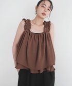 【リアン/Lian】のフリルギャザーデザイントップス 人気、トレンドファッション・服の通販 founy(ファニー) ファッション Fashion レディースファッション WOMEN トップス・カットソー Tops/Tshirt キャミソール Camisole ギャザー Gather thumbnail ブラウン|ID: prp329100004556736 ipo3291000000032372071