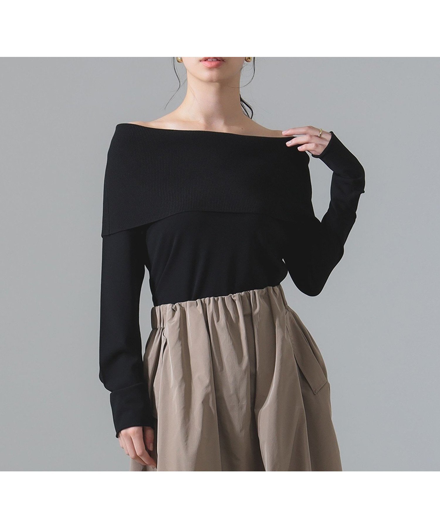 【デミルクス ビームス/Demi-Luxe BEAMS】の【5/15新規値下げ】【ビームスの百名品】オフショルダー プルオーバーニット インテリア・キッズ・メンズ・レディースファッション・服の通販 founy(ファニー) 　ファッション　Fashion　レディースファッション　WOMEN　トップス・カットソー　Tops/Tshirt　ニット　Knit Tops　プルオーバー　Pullover　オフショルダー　Off Shoulder　ストレッチ　Stretch　バランス　Balance　ファブリック　Fabric　フィット　Fit　ワイド　Wide　エレガント 上品　Elegant　BLACK|ID: prp329100004556753 ipo3291000000032254718