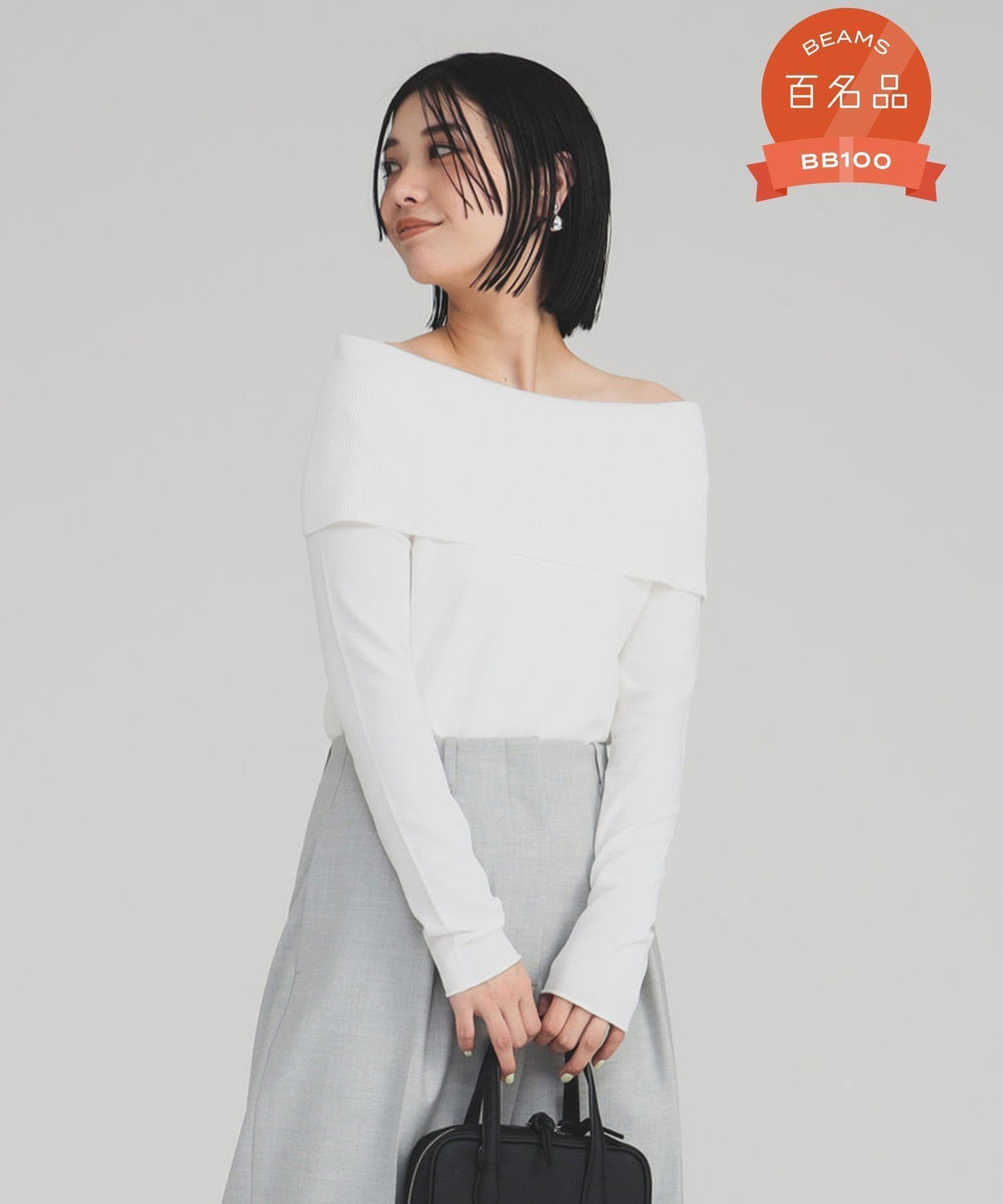【デミルクス ビームス/Demi-Luxe BEAMS】の【5/15新規値下げ】【ビームスの百名品】オフショルダー プルオーバーニット インテリア・キッズ・メンズ・レディースファッション・服の通販 founy(ファニー) 　ファッション　Fashion　レディースファッション　WOMEN　トップス・カットソー　Tops/Tshirt　ニット　Knit Tops　プルオーバー　Pullover　オフショルダー　Off Shoulder　ストレッチ　Stretch　バランス　Balance　ファブリック　Fabric　フィット　Fit　ワイド　Wide　エレガント 上品　Elegant　WHITE|ID: prp329100004556753 ipo3291000000032254719