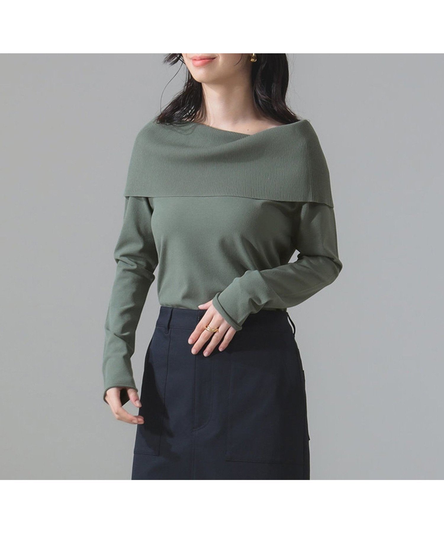 【デミルクス ビームス/Demi-Luxe BEAMS】の【5/15新規値下げ】【ビームスの百名品】オフショルダー プルオーバーニット インテリア・キッズ・メンズ・レディースファッション・服の通販 founy(ファニー) 　ファッション　Fashion　レディースファッション　WOMEN　トップス・カットソー　Tops/Tshirt　ニット　Knit Tops　プルオーバー　Pullover　オフショルダー　Off Shoulder　ストレッチ　Stretch　バランス　Balance　ファブリック　Fabric　フィット　Fit　ワイド　Wide　エレガント 上品　Elegant　SAGE|ID: prp329100004556753 ipo3291000000032254720