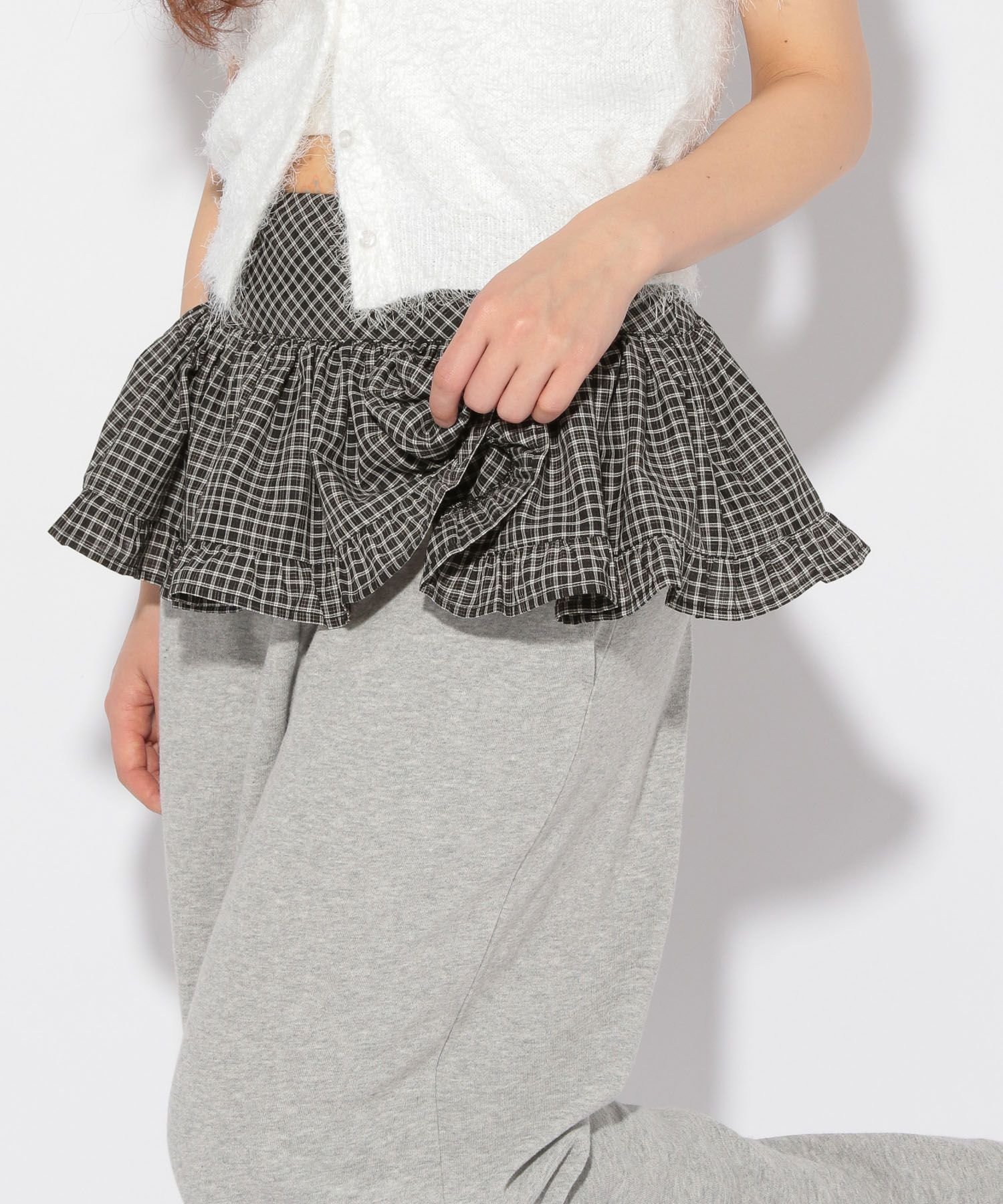 【ヘザー/Heather】のレイヤードフリルミニスカート インテリア・キッズ・メンズ・レディースファッション・服の通販 founy(ファニー) 　ファッション　Fashion　レディースファッション　WOMEN　スカート　Skirt　ミニスカート　Mini Skirts　おすすめ　Recommend　デニム　Denim　バランス　Balance　フリル　Frills　ボトム　Bottom　ミニスカート　Mini Skirt　【新色】チェック|ID: prp329100004556946 ipo3291000000032264790