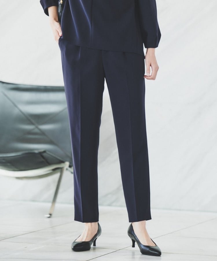 【アンタイトル/UNTITLED】の【通勤スーツ】タックテーパードパンツ インテリア・キッズ・メンズ・レディースファッション・服の通販 founy(ファニー) 　ファッション　Fashion　レディースファッション　WOMEN　パンツ　Pants　スーツ　Suits　スーツパンツ　Pantsuit　ストレッチ　Stretch　スーツ　Suit　セットアップ　Set Up　ダブル　Double　ドレープ　Drape　ポケット　Pocket　定番　Standard　ビジネス 仕事 通勤　Business　ネイビー|ID: prp329100004556978 ipo3291000000032289505