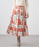 【アナイ/ANAYI】の【セットアップ対応商品】スクエア幾何プリントプリーツスカート orange|ID: prp329100004557093 ipo3291000000032211651