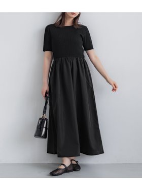 【コカ/COCA】のクルーネックサマーニットウエストドッキングワンピース 人気、トレンドファッション・服の通販 founy(ファニー) ファッション Fashion レディースファッション Fashion for Women ワンピース Dresses カーディガン Cardigan, Knitwear ギャザー Gathered, Ruffled ドッキング Docking, Mixed Material ベーシック Basic, Essential ポケット Pocket, Pocket Detail |ID:prp329100004557104